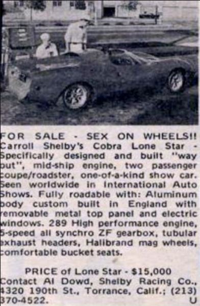 Одинокая звезда: Shelby Lone Star 1967 года (15 фото + 1 видео)