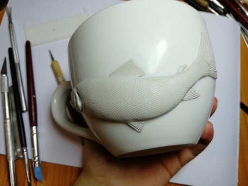 Декор для кружки в виде невероятно реалистичной рыбы (24 фото)