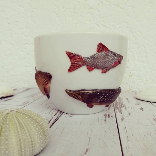 Декор для кружки в виде невероятно реалистичной рыбы (24 фото)